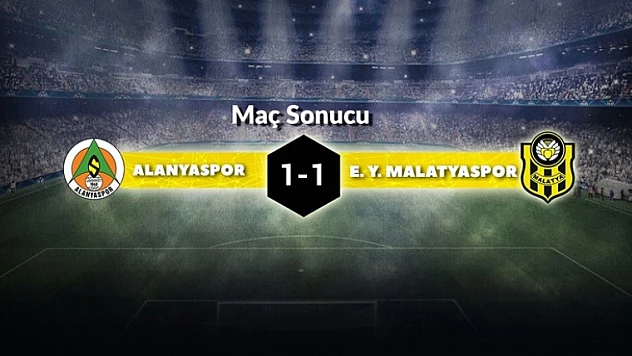 E.Yeni Malatyaspor Galibiyeti Kaçırdı:1-1