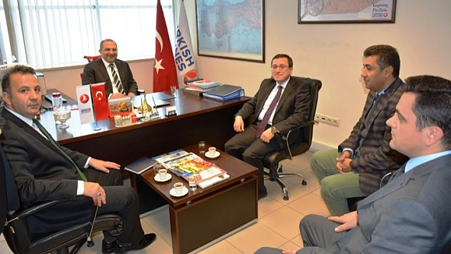 Vali Ali Kaban, Havalimanı Müdürü Aladağ Ve Thy Satış Müdürü Özgül'e İade-İ Ziyarette Bulundu