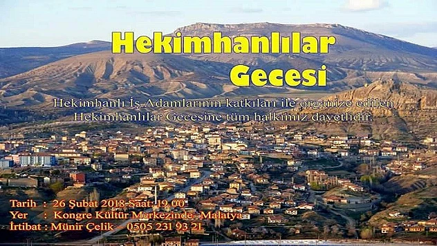 Hekimhanlılar Gecede Buluşacak