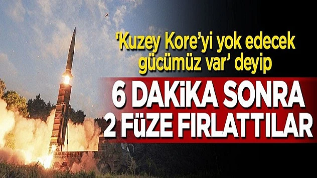 Kuzey Kore'den 6 Dakika Sonra 2 Füze Fırlattılar