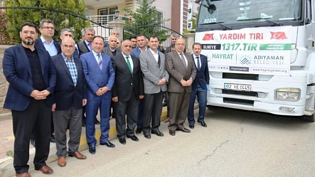 Adıyaman'da Suriye'ye 2 Tır Yardım