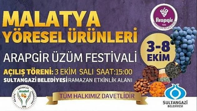 Sultangazi'de Arapgir Üzüm Festivali Düzenlenecek