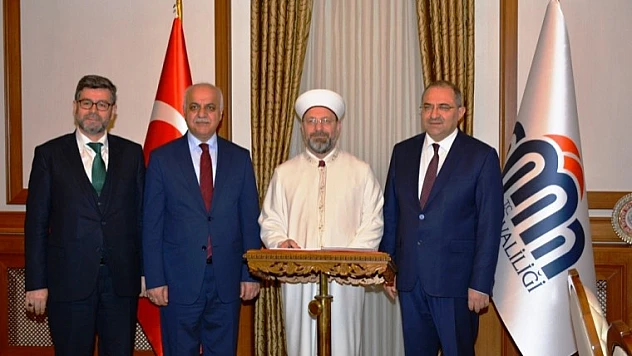 Diyanet İşleri Başkanı Erbaş, Vali Kaban'ı Ziyaret Etti