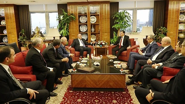 Bakan Tüfenkci, Azerbaycan Gümrük Komitesi Başkanı Mehdiyev'i Kabul Etti