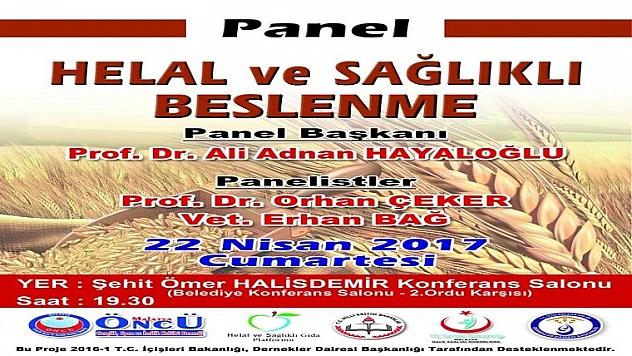 Helal Ve Sağlıklı Beslenme Paneli Yapılacak
