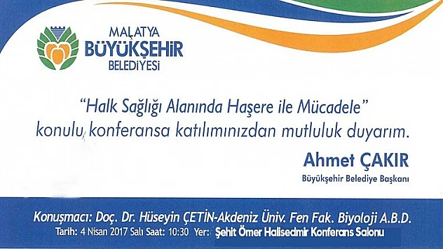 'Halk Sağlığı Alanında Haşere İle Mücadele' Konferansı