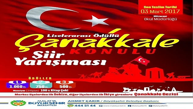 Çanakkale Şiir Yarışması Sonuçlandı