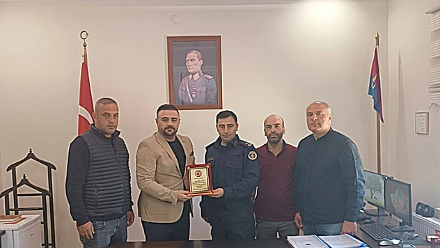 Güvenlik Korucularından Yeşilyurt İlçe Jandarma Komutanına Hayırlı Olsun Ziyareti