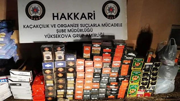 Hakkari'de Çok Miktarda Kaçak Ürün Ele Geçirildi