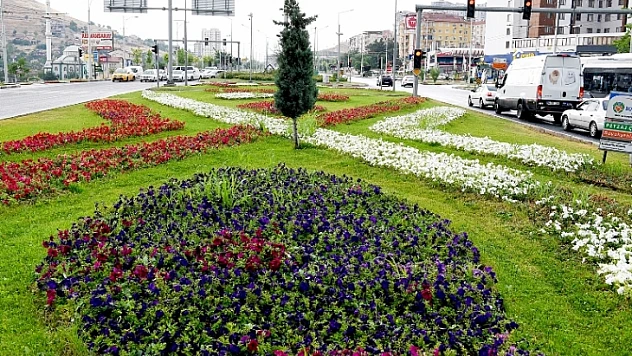 Büyükşehir Belediyesinden Çiçeklendirme Çalışmaları