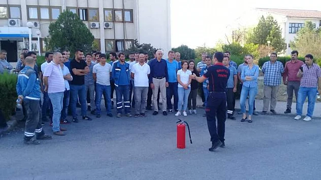 Malatya'da Fırat Edaş Ekibine Yangın Eğitimi