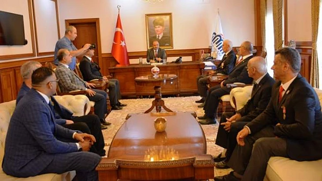 Şehit Ve Gaziler Dernek Başkanları Vali Kaban'ı Ziyaret Etti
