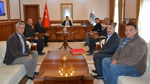 Malatya Güvenlik Korucuları ve Şehit Aileleri Derneğinden Vali Baruş'a Ziyaret