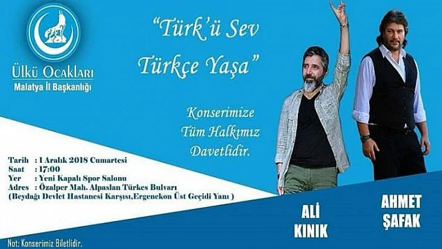 Malatya Ülkü Ocakları'ndan 'Türk'ü Sev Türkçe Yaşa Gecesi'