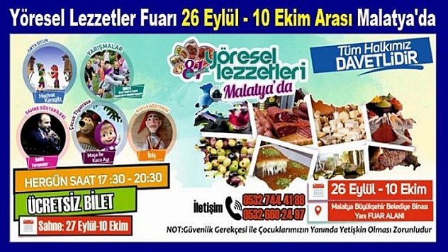 81 İlin Yöresel Lezzetleri Malatya'da Buluşuyor