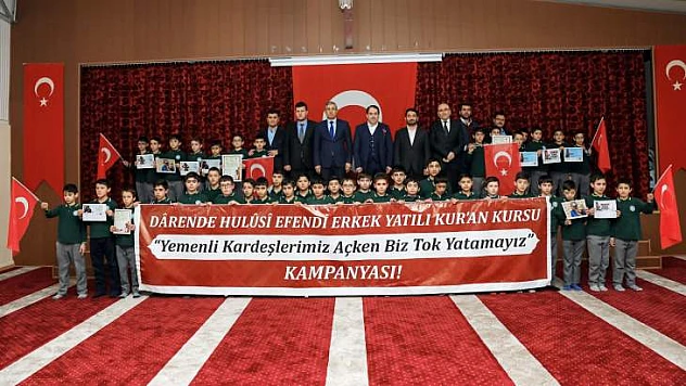 Minik hafızlardan Yemen'e yardım