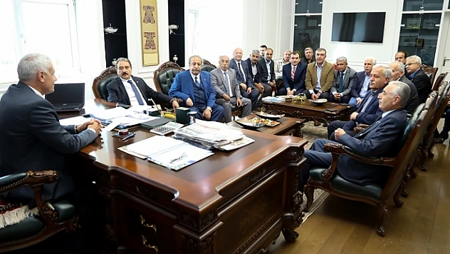 MESOB Başkanı Keskin ve Oda Başkanları, Başkan Güder'i Ziyaret Etti