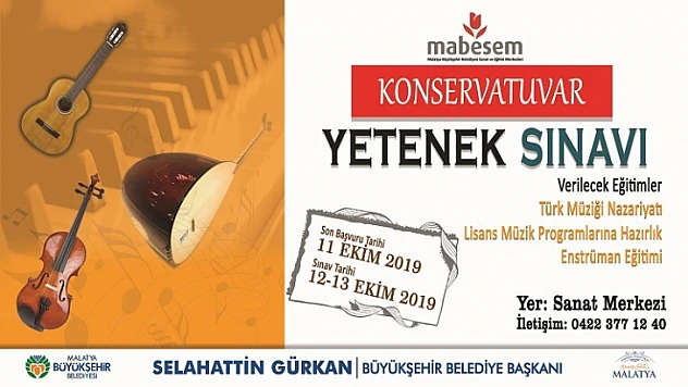 Büyükşehir Belediye Konservatuvarı'na Öğrenci Alımı