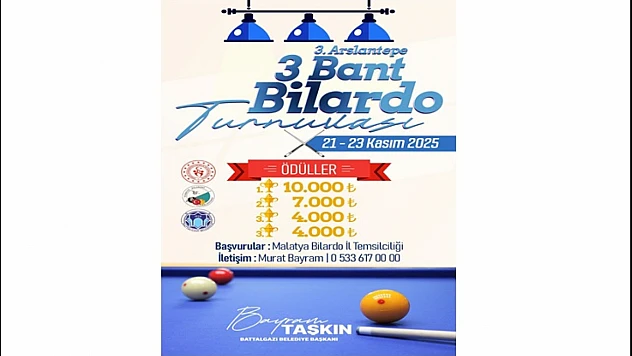 Heyecan ve Rekabet Sahne Alıyor: Arslantepe 3 Bant Bilardo Turnuvası