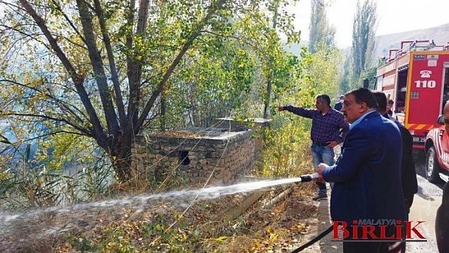 Hisarcık Mahallesindeki Yangına Anında Müdahale Etti