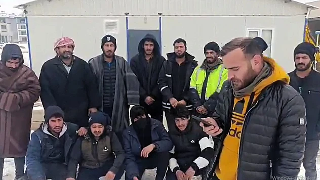 İkizce Mahallesi'nde TOKİ Şantiyesinde İşçilerden Protesto