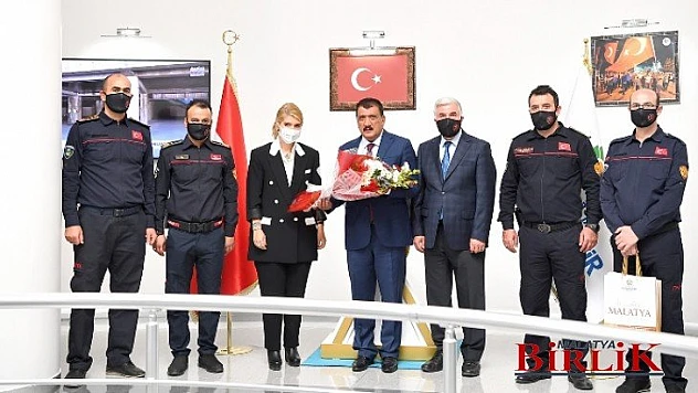 İtfaiye Teşkilatından Başkan Gürkan'a Ziyaret