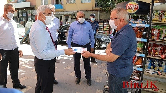 Kaymakam Duran Ve Başkan Güder'den Maske Denetimi