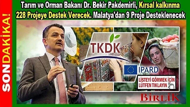 Kırsal Kalkınma 228 Projeye Destek Verecek