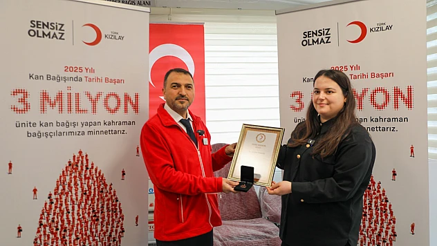 Kızılay 3 milyon kan bağışı hedefine ulaştı