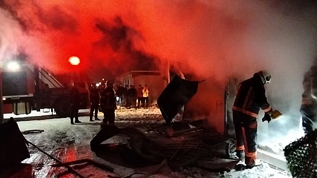 Konteyner Kent'te Yangın Paniği