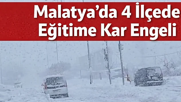 Malatya'da 13 Ocak'ta 4 İlçede Eğitim Yok