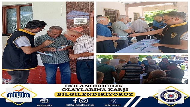 Malatya'da 700 Camide Dolandırıcılık Uyarısı