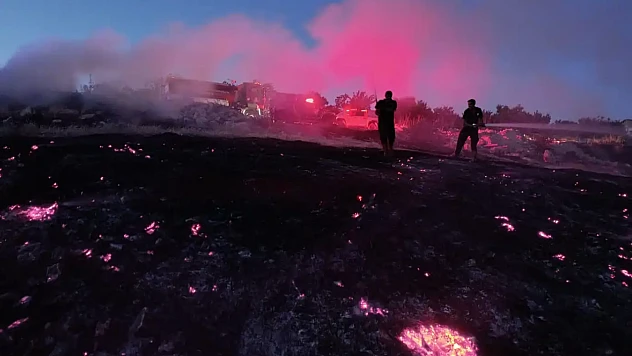 Malatya'da Dağlık Alanda Yangın