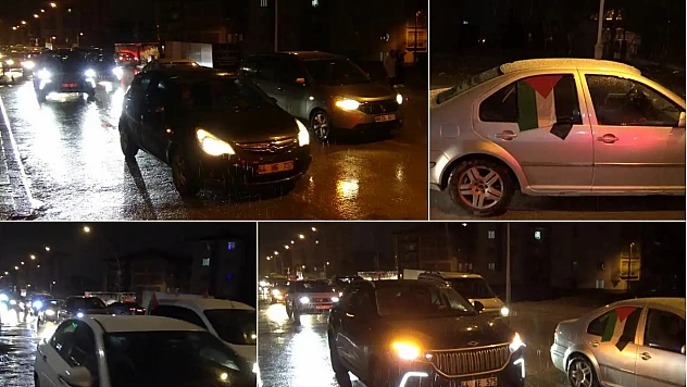 Malatya'da Gazze'ye Destek Konvoyu