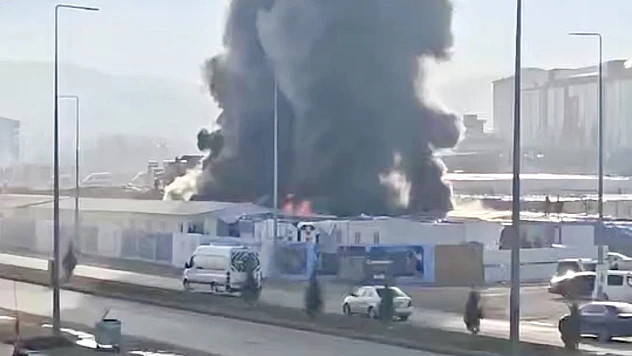 Malatya'da İnşaat Şantiyesinde Yangın Paniği