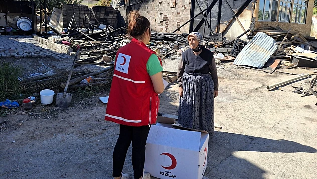 Malatya'da Yangın Mağduruna Sosyal Destek Sözü