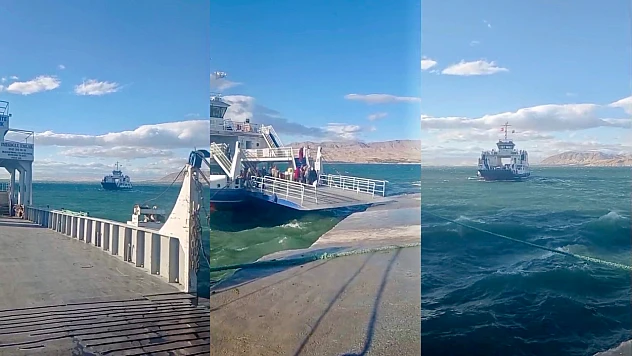 Malatya-Elazığ Seferinde Zor Anlar: Feribot Fırtına Nedeniyle Bekletildi