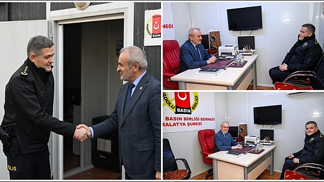 Malatya İl Emniyet Müdürü Kayhan Ay, Anadolu Basın Birliği Malatya Şubesini Ziyaret Etti