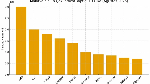 Malatya'nın En Çok İhracat Yaptığı 10 Ülke Açıklandı