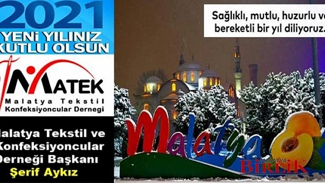 MATEK-DER Başkanı Şerif Aykız'ın Yeni Yıl Mesajı