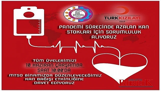 MTSO'dan Kan Bağışı Etkinliği