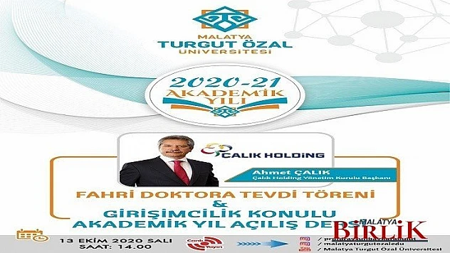 MTÜ'den Akademik Açılış Yılı Ve İşadamı Çalık'a 'Fahri Doktora' Unvanı