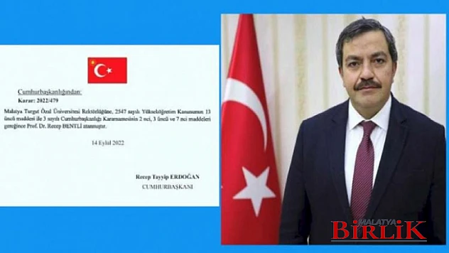 MTÜ Rektörlüğüne Prof. Dr Recep Bentli Atandı