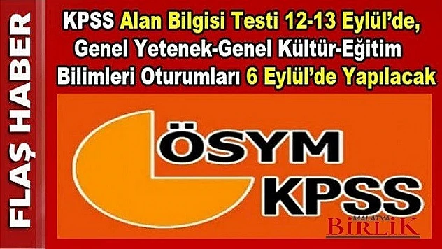 ÖSYM KPSS Sınav Tarihlerini Açıkladı