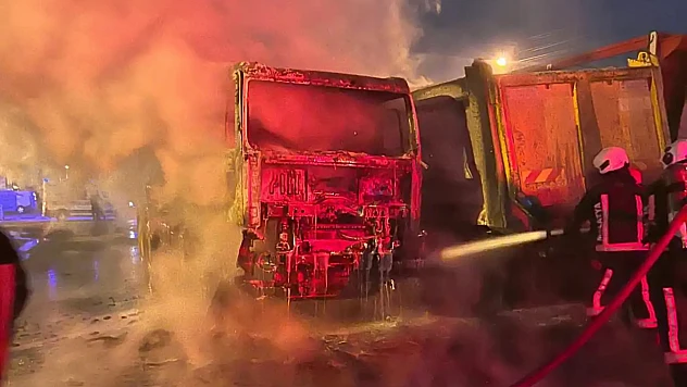 Park Halindeki Araçlarda Yangın Çıktı