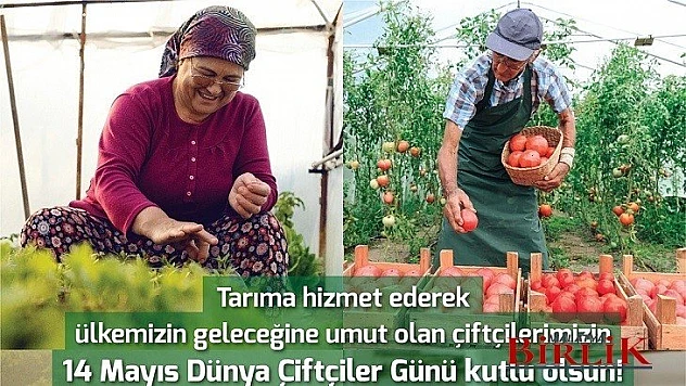 Tarsim: 'Çiftçilerimizin Günü Kutlu Olsun!'  