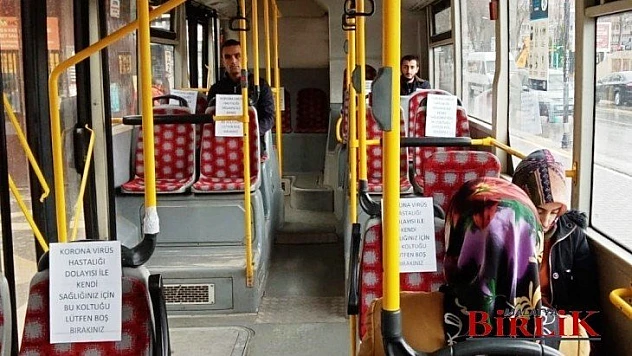 Toplu Ulaşım Araçlarında Sosyal Mesafe Uygulaması Yapılıyor