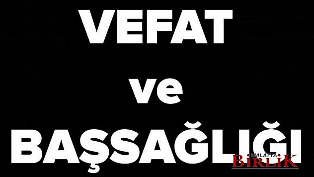 Vefat ve Başsağlığı Mesajı