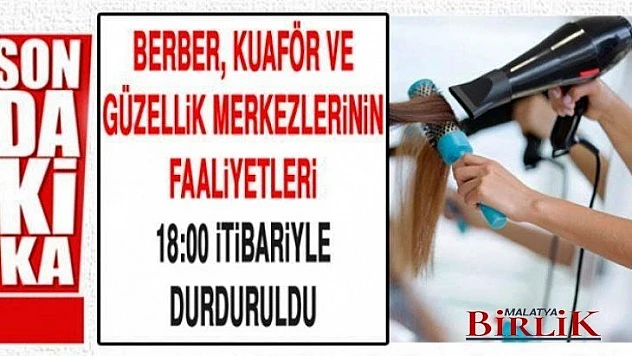 Yasak, 81 İlde Berber, Kuaför Ve Güzellik Merkezleri Kapandı