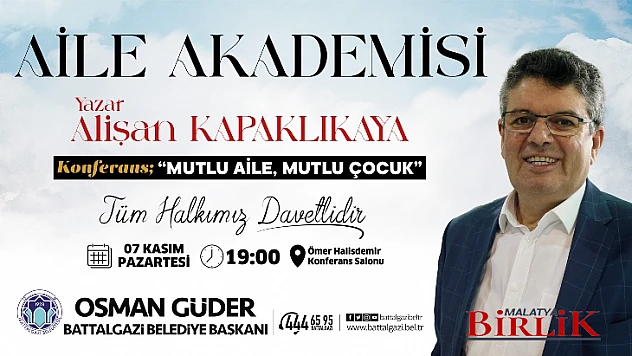 Yazar Kapaklıkaya, 7 Kasım'da Battalgazililerle Buluşacak